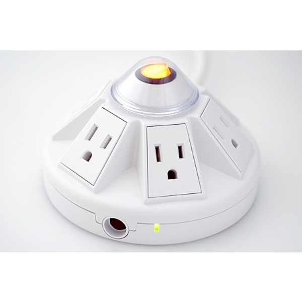 Electriduct POWRAMID Surge Protector - 4 Ft Cord - (White) PD-KP-4-WT